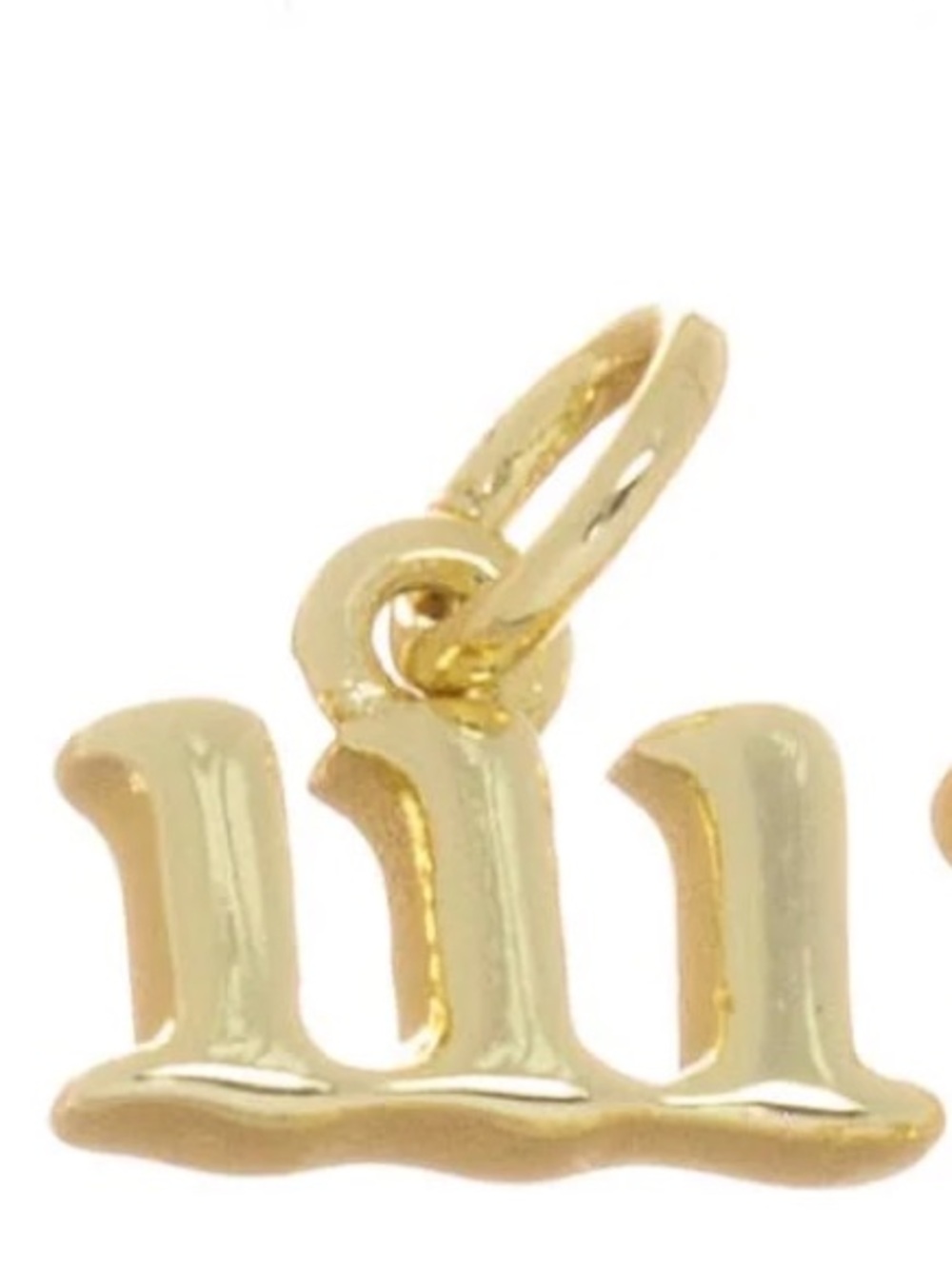 ANGEL NUMBER 111 14k gold over brass